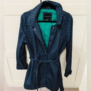 Polka dot rain jacket